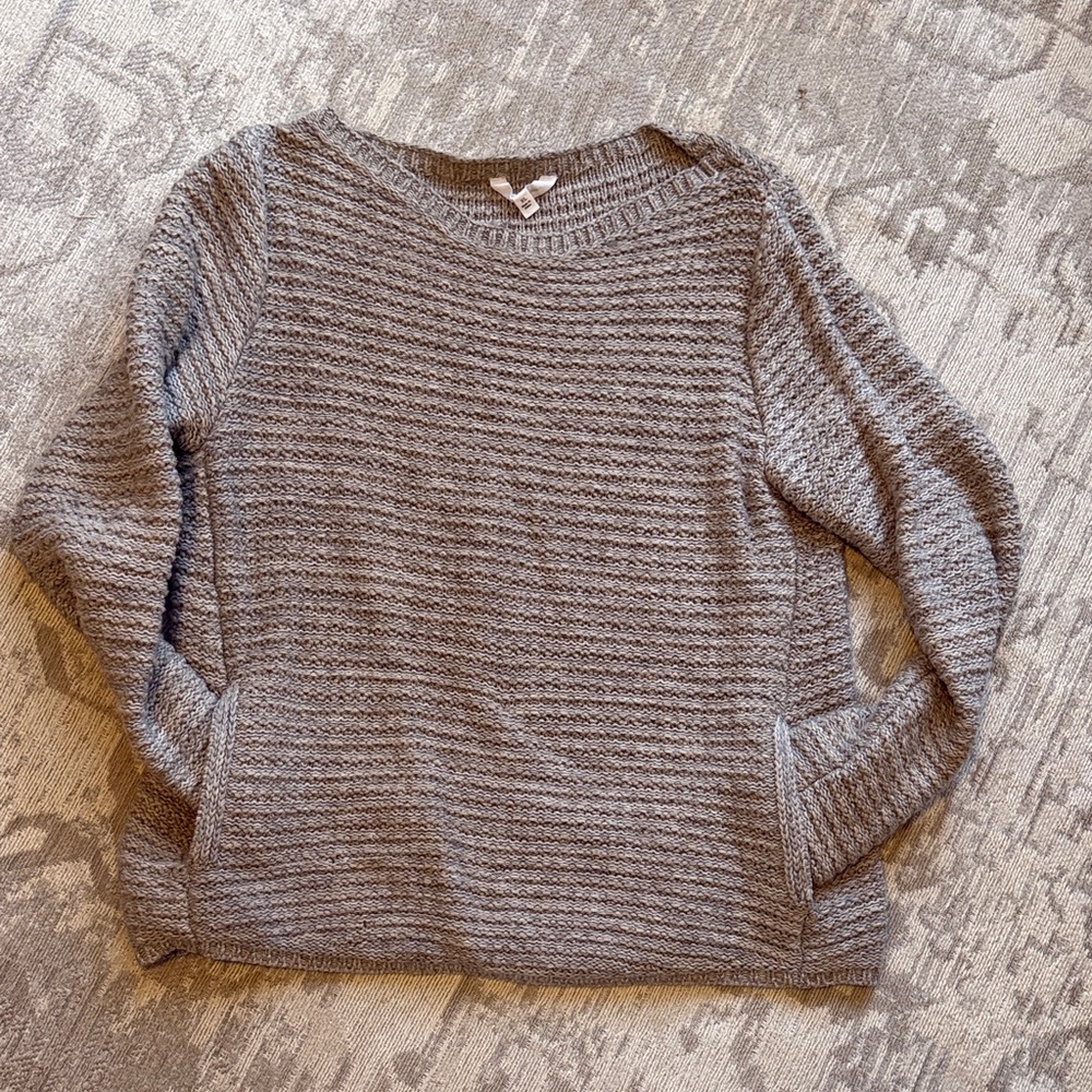 Athleta Heathered 100% merino wool knit sweater